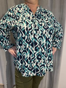 blouse belle taille bleu