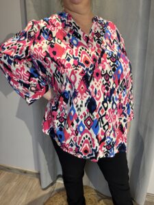 blouse belle taille rose très tendance