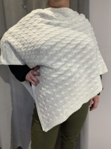 poncho blanc côteler élégance