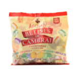 sachet de bonbon afchain bétises de cambrai assortiment 5 parfums (menthe, orange, ctron, pomme, violtte)
