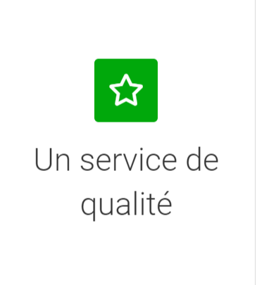 image d'une étoile avec un texte : un service de qualité